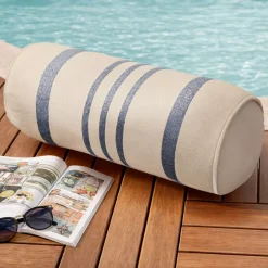 Cuscino da esterno a cilindro (20 x 45 cm) Nautira Blu navy