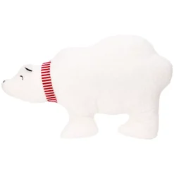 Cuscino di Natale bouclé (65 x 37 cm) Orso polare Bianco