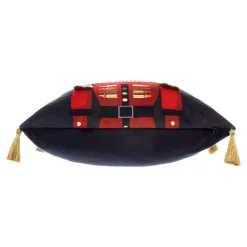 Cuscino di Natale quadrato (40 cm) Schiaccianoci blu marino