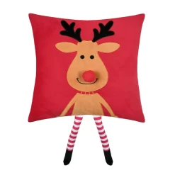 Cuscino di Natale quadrato in velluto (45 x 45 cm) Edgard Renna Caramello
