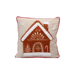 Cuscino di Natale quadrato in cotone (45 x 45 cm) Maison Rosso