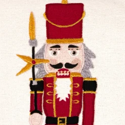 Cuscino natalizio quadrato (45 x 45 cm) Soldato Schiaccianoci Multicolore