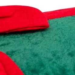 Cuscino natalizio rettangolare (30 x 50 cm) Fiocco in velluto Rosso e verde