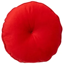 Cuscino natalizio rotondo (D40 cm) Rosso e bianco Caramella