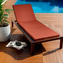 Cuscino per lettino prendisole sfoderabile (190 x 60 cm) Sunset Terracotta