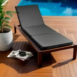 Cuscino per lettino prendisole sfoderabile (190 x 60 cm) Sunset Grigio antracite