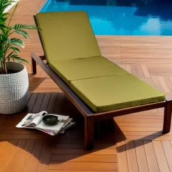 Cuscino per lettino prendisole sfoderabile (190 x 60 cm) Sunset Verde oliva