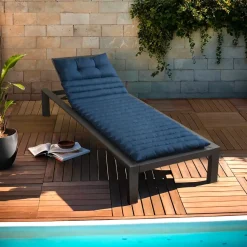 Cuscino per lettino prendisole trapuntato (180 x 60 cm) Sunset Blu notte