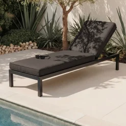 Cuscino per sdraio arrotolabile (190 x 60 cm) Edena Nero