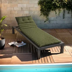 Cuscino per sdraio avvolgibile (180 x 60 cm) Sunset Verde cachi