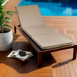 Cuscino per sdraio sfoderabile (190 x 60 cm) Sunset Tortora