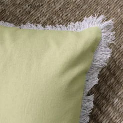 Cuscino quadrato cotone (40 cm) Herbier Verde tiglio