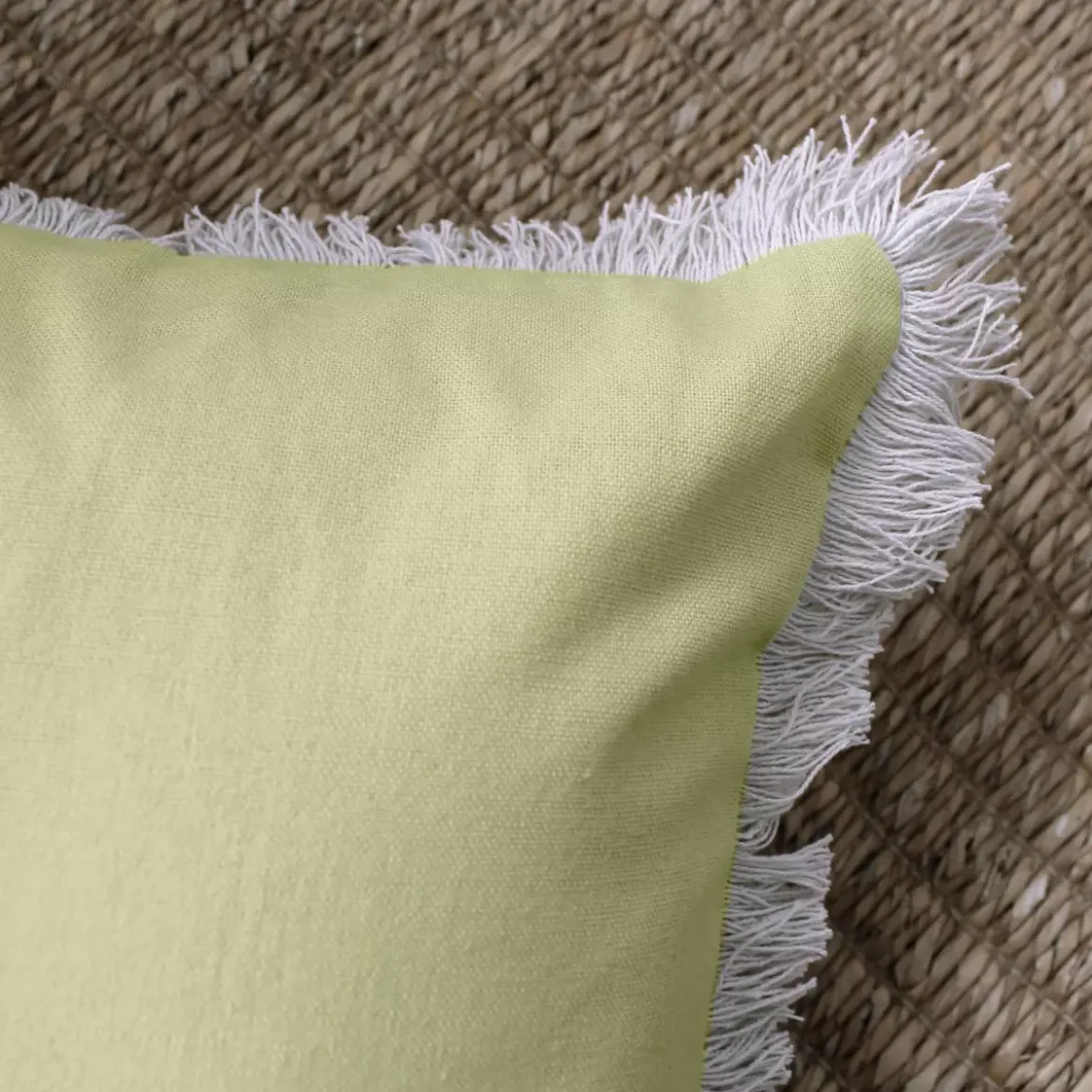 Cuscino quadrato cotone (40 cm) Herbier Verde tiglio