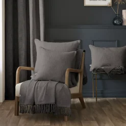 Cuscino quadrato cotone (45 x 45 cm) Sixtine Grigio ardesia