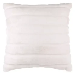 Cuscino quadrato ecopelliccia (45 cm) Manoir Bianco