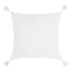 Cuscino quadrato garza di cotone (40 x 40 cm) Gaïa Bianco chantilly