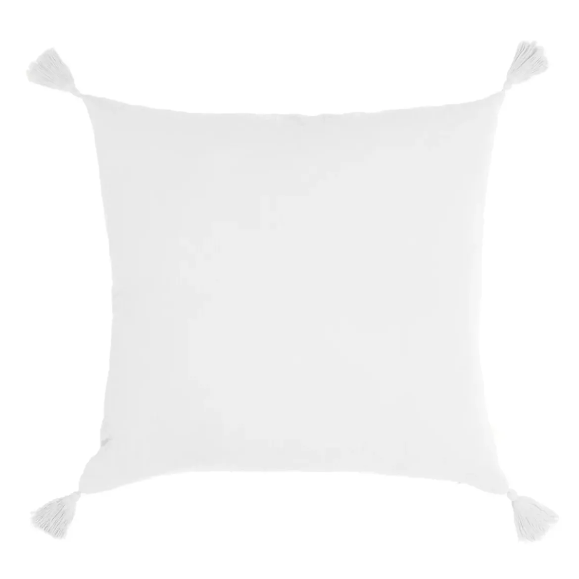Cuscino quadrato garza di cotone (40 x 40 cm) Gaïa Bianco chantilly