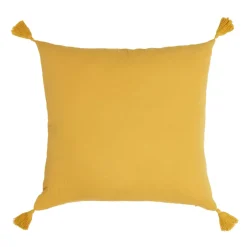 Cuscino quadrato garza di cotone (40 cm) Gaïa Giallo zafferano