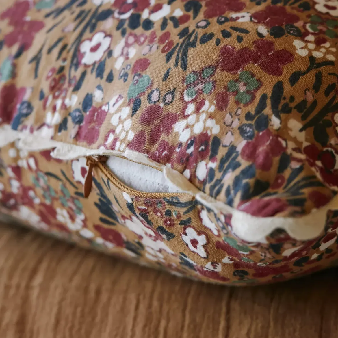 Cuscino quadrato garza di cotone (40 x 40 cm) Constance Camel
