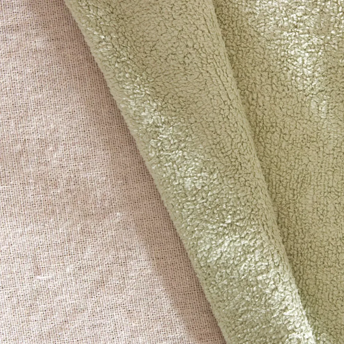 Cuscino quadrato in bouclé (40 x 40 cm) Ava Verde rosmarino