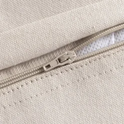 Cuscino quadrato in cotone (45 x 45 cm) Pixel con frange Beige