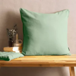 Cuscino quadrato in cotone (60 x 60 cm) Pixel Verde menta