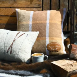 Cuscino quadrato in cotone (45 x 45 cm) Wildforest Camel