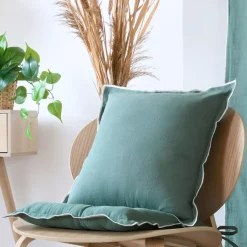 Cuscino quadrato in cotone (45 x 45 cm) Helios Verde
