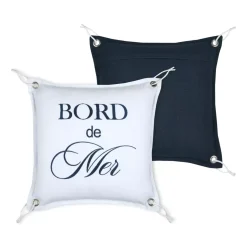 Cuscino quadrato in cotone (45 x 45 cm) Bordemer Bianco