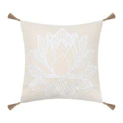 Cuscino quadrato in cotone (45 x 45 cm) Mekong Ecru