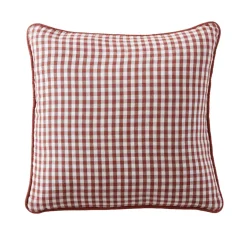 Cuscino quadrato in garza di cotone (45 x 45 cm) Gaïa vichy Terracotta