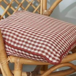 Cuscino quadrato in garza di cotone (45 x 45 cm) Gaïa vichy Terracotta