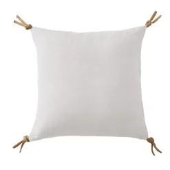 Cuscino quadrato lino lavato (45 cm) Louise Bianco