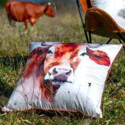 Cuscino quadrato (50 x 50 cm) Fernande Marrone cognac