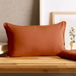 Cuscino rettangolare in cotone (30 x 50 cm) Pixel Terracotta