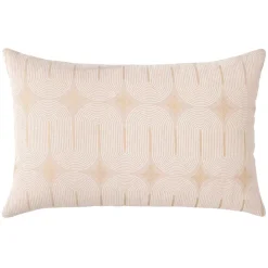 Cuscino rettangolare in cotone (40 x 60 cm) Ondine Bianco