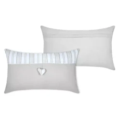 Cuscino rettangolare in cotone (35 x 60 cm) Josephine Ecru