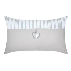 Cuscino rettangolare in cotone (35 x 60 cm) Josephine Ecru