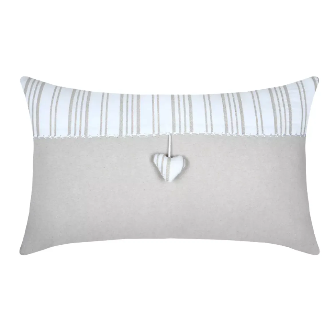 Cuscino rettangolare in cotone (35 x 60 cm) Josephine Ecru