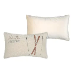 Cuscino rettangolare in finta pelliccia (30 x 50 cm) Wildforest Ecru