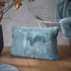Cuscino rettangolare in finta pelliccia (40 x 60 cm) Finn Blu