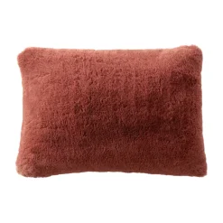 Cuscino rettangolare in finta pelliccia (40 x 60 cm) Finn Terracotta