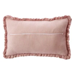 Cuscino rettangolare in garza di cotone (40 x 60 cm) Gaïa a righe Albicocca