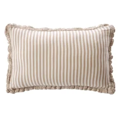 Cuscino rettangolare in garza di cotone (40 x 60 cm) Gaïa a righe Corda