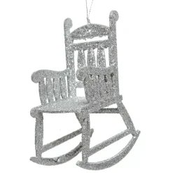 Decorazione da appendere (11 cm) Sedia a dondolo Argento