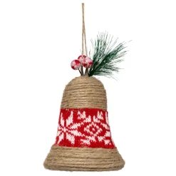 Decorazione da appendere di Natale in juta (H9 cm) Campana del villaggio