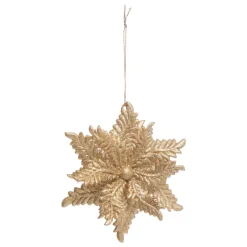 Decorazione da appendere di Natale (D11 cm) Fiore d'inverno Rame glitterato