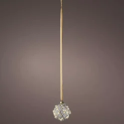 Decorazione da appendere luminosa a pile 30 LED (D14 cm) Vintage Oro/bianco caldo