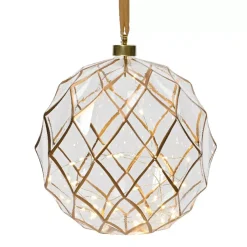 Decorazione da appendere luminosa a pile 40 LED (D20 cm) Vintage Oro/bianco caldo