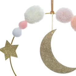 Decorazione da parete bambino in metallo (H21.5 cm) Luna Rosa